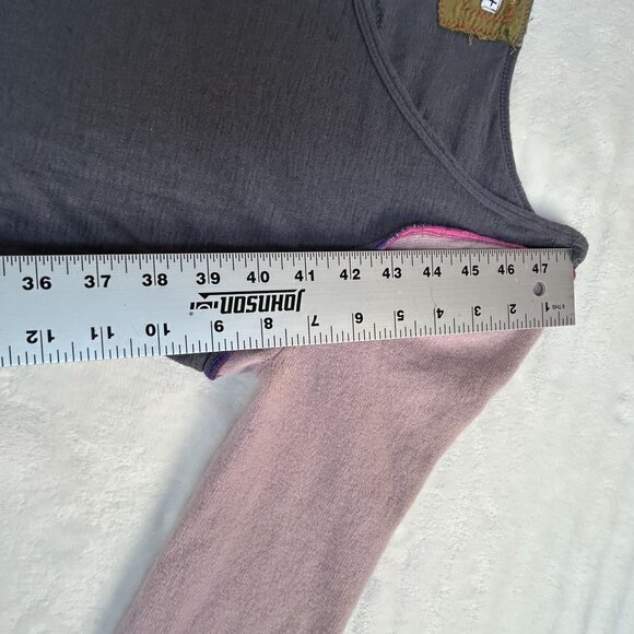 VonksArt Boho Chic Patchwork Long Sleeve Midi Dress One Of A Kind Art To Wear - Picture 6 of 10